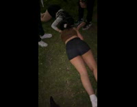 Collab BitchIG2 - Woman drunk on ground 