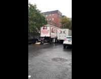 Delivery truck drives with still down fail