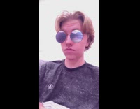 Face filter glasses goes to baby nose 