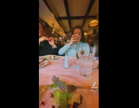 Girl chugs and drinks entire martini 