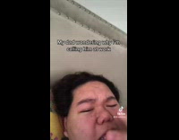 Girl calls dad car on house roof 