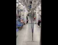 Man amused at Singapore trains