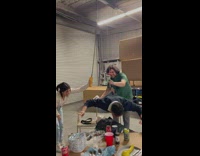 Guy lays on belly in the air 