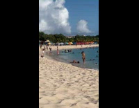 Collab IITW - Two women thin bikini poses at beach