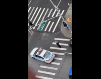 Police chasing man on street