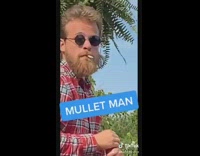 Marlboro reds presents mullet man guy cigarette  
