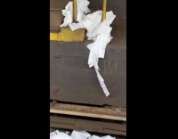 Tissues thrown out on the subway tracks