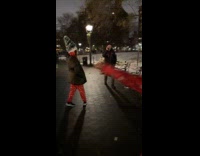 Couple wears Christmas spirit custom matching pajamas