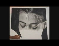 Man paints realistic 3d art of a woman