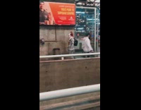 Pennywise the clown takes subway train