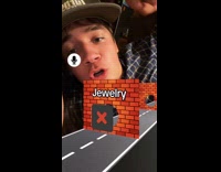 Man struggling to pronounce words from filter 