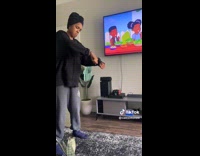 [third party - cartoon] Baby meet aunt dance to cartoon music