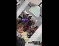 Disappointed Man Looks at Ladies from Other Table