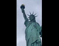 Collab BitchIG2 - Ground level up close view of statue of liberty