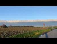 Long stretch of edge of clouds sky