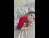 Mom tells baby son she is pregnant surprise