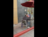 Collab ClipsIG - Guy wears a VR headset while eating