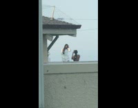 Two woman dress photo shoot balcony window Part 2