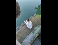 Girl Jump onto Deck Fail 