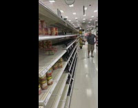 Guy takes video of empty Target shelves 