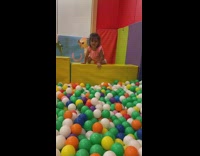 Little baby girl scorpion toy ball pit 