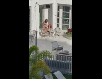 Two girls bikini peace sign guy commentary