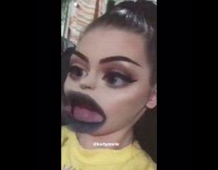 Girl snapchat filter rat bites off eye lash