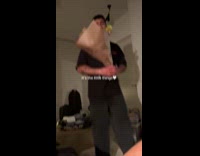 Man surprises filmer with bouquet of flower