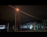 Submitter sees beam lights on sky 