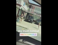 Little boy takes picture of girl in bikini 