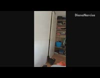 Cat opens door handle with both paws 