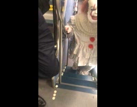 pennywise clown bottom train stairs