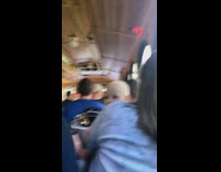 Collab Clips mpugc - Guy open mouth trying to scare baby on bus