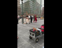 Public skit, the Devil, Jesus Christ, and New York Governor Andrew Cuomo