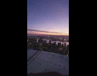 View above NYC from helicopter 