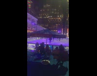 2 people fall while ice skating 