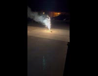 Man films fireworks weird lights on lens