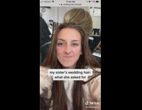 Womans sister gets ugly hair on wedding day