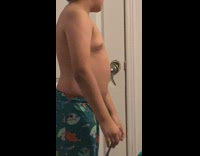 Boy stabs wall butter knife broken door 