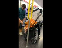 man white sign corona cart