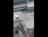 Two people pinkish jacket tiktok dance on the yard