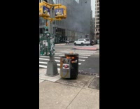 Collab WINY - Trash burn in the street trash can