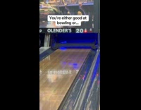 Friends doing strange but funny bowling positions