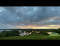 Time Lapse video of the sunset in the horizon from the hills