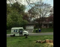 Collab Kale Salad IG - Postal worker throws treat to dog