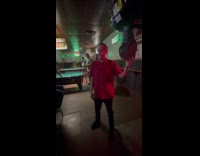 Guy explain punching machine then throw weak punch