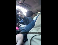 Woman yelling at guy in truck