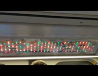 Train stop signal light glitches different colors