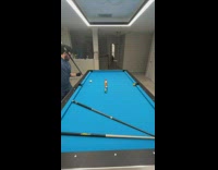 Pool trick shot artist use three stick