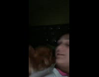 Collab BitchMP - Small brown dog tries to bite girls face